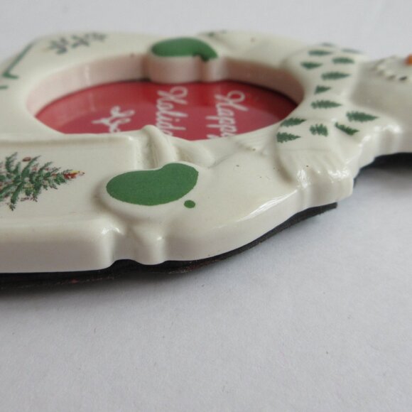 Spode Porcelain Christmas Tree Snowman Picture Frame Christmas Ornament - Picture 8 of 13